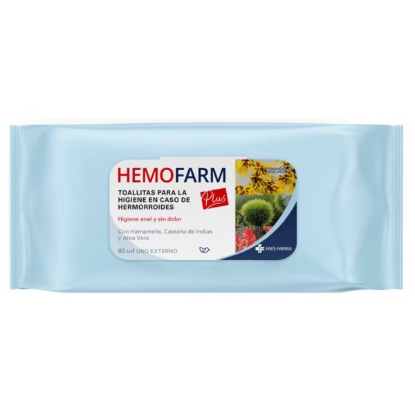 Hemofarm plus toallitas 60ud