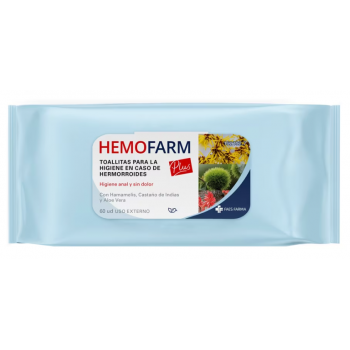 Hemofarm plus toallitas 60ud