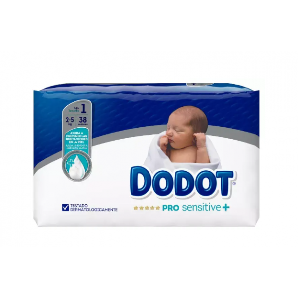 Pañal Infantil Dodot Pro Sensitive T1 38U