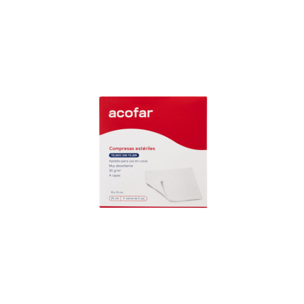 ACOFAR COMPRESAS GASA ESTERIL 100UD