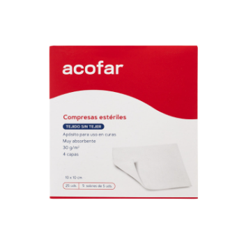 ACOFAR COMPRESAS GASA ESTERIL 100UD